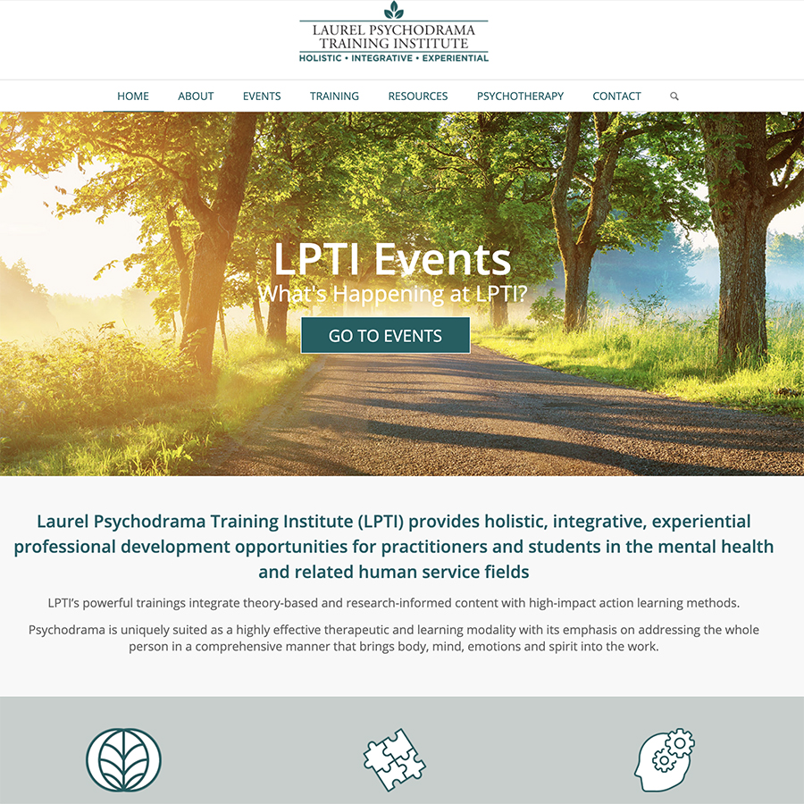 Laurel Psychodrama Training Institute Website Design