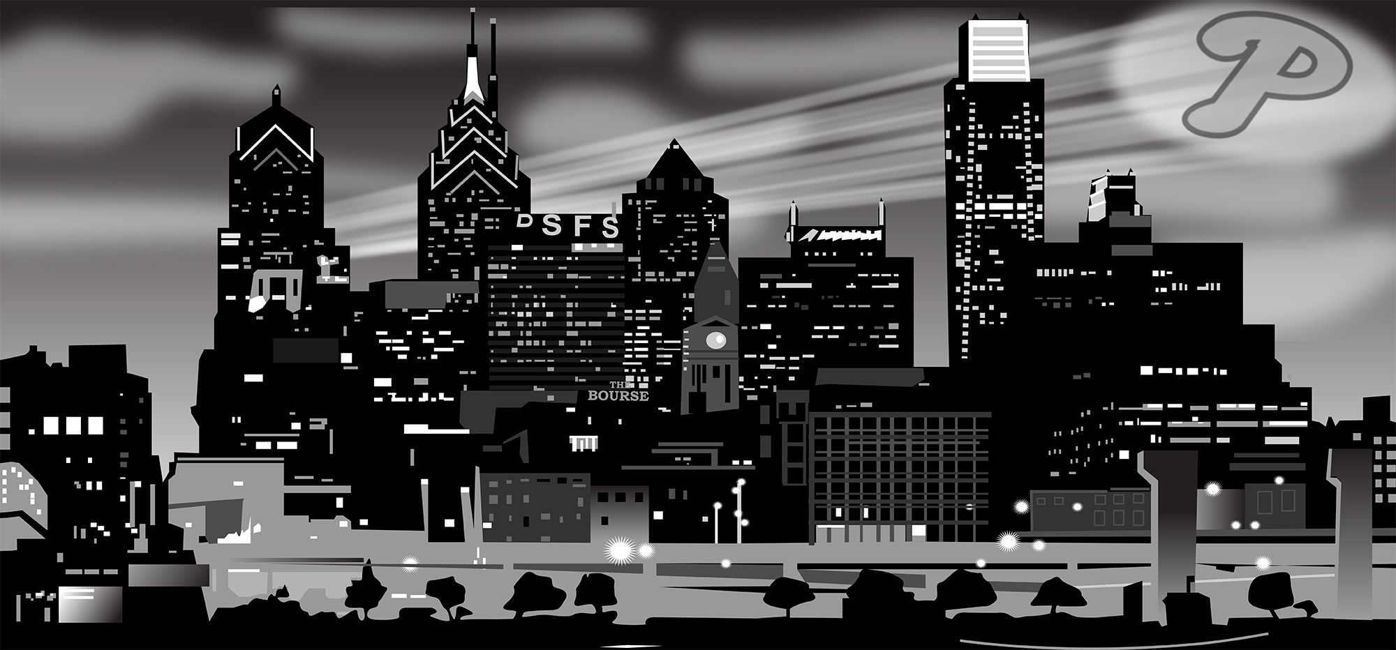 Philly Skyline Vector Illustration