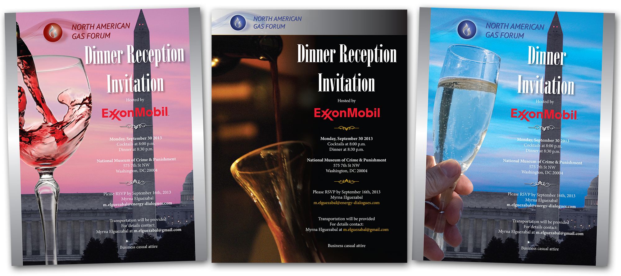 Exxon Dinner Invitation - Print Design