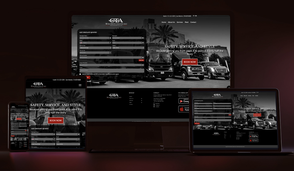 devices responsive on workspace architect website design